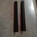 2PCS Kitchen Stove Counter Gap Covers, Stainless Steel Stove Gap Covers,13.8~27 Inch Adjustable Oven Stove Side Gap Guards,Heat Resistant & Easy to Clean Stove Guard (Black)