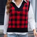 Women's Christmas Sweater Vest - Valentines, Mothers & St. Patrick's Day Outfits for Mom (M)
