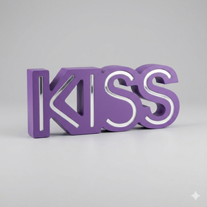 Led Table Sign Kiss Purple