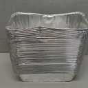 Stock Your Home Disposable Aluminum Loaf Pans with Lids, 2 Lb (50 Pack) Foil Baking Tins with Plastic Lid, Tin Pan with Cover for Cake, Banana Bread, Meatloaf, Mini Lasagna, Drip Trays