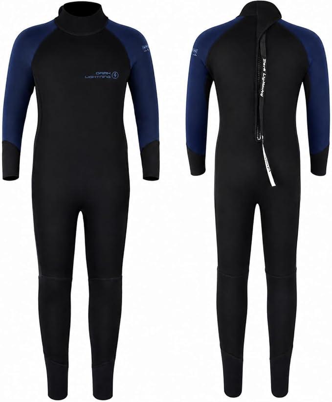 Kids Wetsuit for Boys Girls, 3/2mm Neoprene Full Suit, Toddler Youth Thermal Swimsuit for Swimming, Surfing, Snorkeling, Beach and Pool, Sizw 10, L