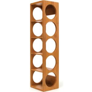 Lipper International 8305 Bamboo Wood Stackable 5-Bottle Wine Rack, 20-3/4" x 5-3/8" x 4-3/4"