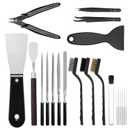 24Pcs 3D Printer Tools Kit, 3D Printer Accessories Removal Tools Includes Nozzle Cleaning Kit, Putty Knife Scraper, Brushes, Tweezers, Diamond Files for 3D Prints Cleaning Finishing