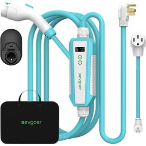 Level 2 EV Charger, 40A 240V Portable EV Home Charging Station, Schedule Time 8-40A Adjustable Current Electric Vehicle Charger Compatible with All J1772 EVs (20 ft)