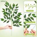 26Pcs Italian Ruscus Greenery Stems,Artificial Silk Greenery Leaves,Bendable Faux Hanging Plants Spray for DIY Wedding Arch Bouquet Table Centerpieces Vase Filler and Home Indoor Decor (26)