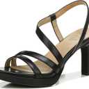 Naturalizer Womens Brenta Heeled Sandal (8.5 Wide, Black)