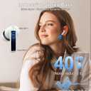 Nerunsa Wireless Earbuds, Bluetooth 5.4 Headphones with 4 ENC Noise Cancelling Mic, 45Hrs Playtime Wireless Headphones HiFi Stereo Deep Bass, IP7 Waterproof Bluetooth Earphones