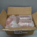 HKSZEH 24 PCS Ribbed Coupe Glasses Pink Plastic Champagne Coupe Cup 10oz Detachable Gold Rim Espresso Martini Glass Vintage Margarita Glassware Cocktail Glass for Wedding Bachelorette Party