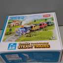 MORECOLL Train Set for Toddlers w/Steam, Music & Lights - First Choo Choo Train for Toddlers, Electric Train Set for Kids, Magnetic Train Toys, Christmas Birthday Gifts for Boys Girls