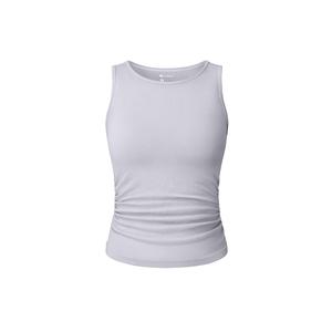OQQ Women's 1 Piece Tank Tops Crew Neck Sleeveless Basic Stretch Casusal Yoga Crop Camis L