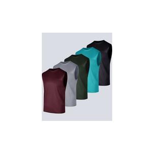 5 Pack: Mens Mesh Active Tank Top Large