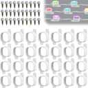 Beeveer 70 Set Light Clips Compatible with Govee Pro H706 H806 Mounting Clips with 140 Screws Compatible with Govee H706 H806 Pro Permanent Outdoor Lights Extension, Install Firmly (White)