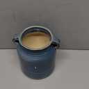 Ceramic Rustic Distressed Blue Flower Vase for Centerpieces, Kitchen, Office or Living Room (5.9''x6.3'')