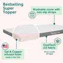 Sleepyhead Twin 3 Inch Mattress Topper, Super Gel & Copper-Infused Memory Foam for College Dorm Beds, Cooling & Support, Made in USA, Removable Washable Cover, CertiPUR-US Certified (Twin 3")