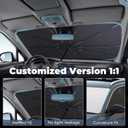 2 x Windshield Sun Shade Umbrella: for Volvo XC60-2018-2024 - Front Custom Car Window Shades - Foldable XC 60 Sunshades Block UV Keep Cool (Standard Version)