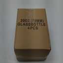 SIEROZUR Glass Juice Bottles 20 oz-4 Pack Leak Proof Wide Mouth Water Bottle with Stainless Steel Lid & Sleeve - for Juicing, Smoothies, Infused Water, Beverage Storage, Eco-Friendly Borosilicate