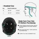 Skateboard Bike Helmet for Adults Adjustable Knee Elbow Pads Wrist Guards Protective Gear Helmets Set Teens for Bicycle Cycling Skate Scooter Bicycle Helmet, M (20"-22" Head)