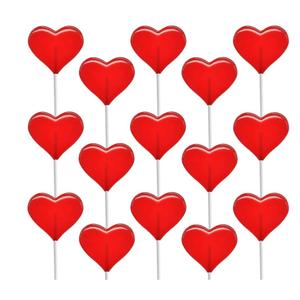 Mini Red Heart Lollipops, 20 lb Bulk, 1600 Lollipops, EXP: 06/08/2027