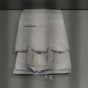 Qutuus White Paper Gift Bags with Handles Bulk 25 pcs 8x4.5x10 Medium White Paper Bags for Gifts, Valentines, Shopping, Retail