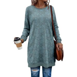 KISSMODA Women's Long Sleeve Tunic Tops Fall for Leggings Casual Long Tunics with Pockets T Shirts Loose