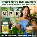 Organic Liquid Plant Food for Indoor Plants & Gardens, Natural NPK Fertilizer w/Beneficial Microbes, Rapid Results, Vegan, Best Value Super Concentrate, Smart Grower, Makes 80 Gallons (16 Fl Oz)
