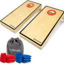 GoSports Tournament Edition Regulation Cornhole Game Set - 4 ft x 2 ft Wood Boards with 8 Dual Sided (Slide and Stop) Bean Bags