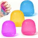 4PCS Gumdrop Squishy Toys Mini, Sweet Gel Candy Stress Ball, Sensory Squeeze Toy Set , Soft Hand Fidgets for Anxiety Relief, Birthday Goodie Bag Fillers for Teens & Adults