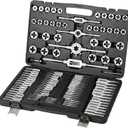 VEVOR Tap and Die Set, 110-Piece Include Metric Size M2 to M18, Bearing Steel Taps and Dies, Essential Threading Tool for Cutting External Internal Threads, with Complete Accessories and Storage Case