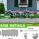 20Pcs Garden Edging Border, 21Ft Marbled Design Garden Landscape Edging Borders with 20 Pcs Stakes, Plastic Garden Fence Lawn Edging Border for Flower Bed, Yard, Patio, and Pathway Landscaping