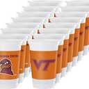 Westrick Virginia Tech Hokies 16oz Plastic Cups, 16 Pack – Officially Licensed Virginia Tech Disposable Party Cups with Logo – Tailgating, Game Day, Graduation Parties & Fan Celebrations