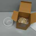 Pure Brass Akhand Jyot Diya with Borosilicate Glass Cover - Medium Size Adjustable Wick Lever 250ml Oil Capacity 48-Hour Burn Time Authentic Oil Lamp for Prayer and Meditation - Gold