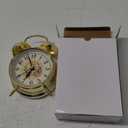 4" Loud Alarm Twin Bell Alarm Clock, Night Light, Desk Clock Table Alarm Clock Bedroom Alarm Clock(Golden Rural)