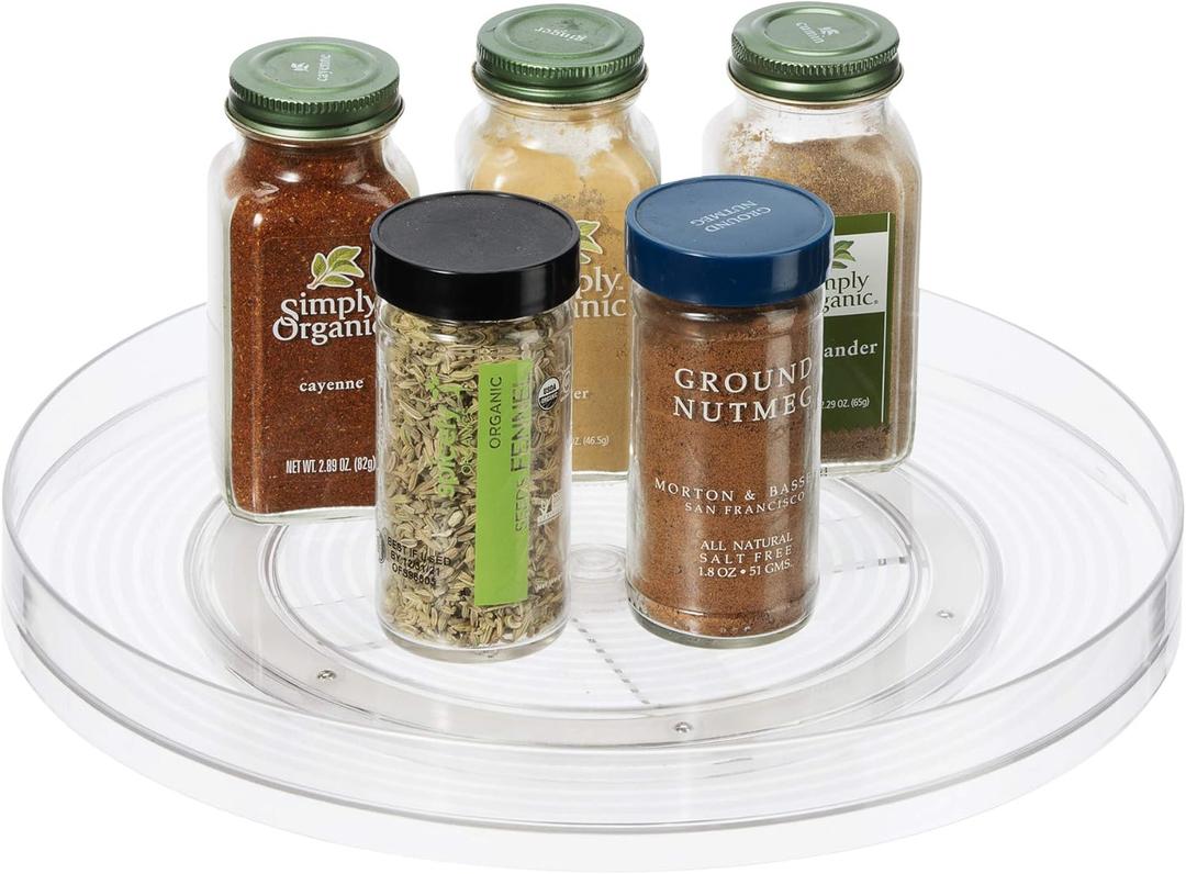 OGGI Lazy Susan Organizer 11"- for Kitchen, Pantry, Cabinet Organizing and Storage. Ideal as a Rotating Spice Rack and Pantry Can Organizer
