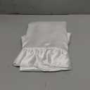 White Satin Ruffled Pillow Cases for Hair and Skin,White Silk Pillowcases Standard Set of 2 with Envelope Closure Princess Room Decoration, Size: Standard（20x26）