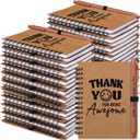 24 Set/48 Pcs Employee Appreciation Gifts Bulk Inspirational Spiral Notebook with Pen Small Motivational Notepad Thank You Gift for Staff Team Teacher Coworker