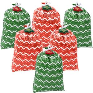 Large Christmas Gift Bags, 6PCS 44"X 36" Jumbo Extra Large Gift Bag, XL Christmas Bags for Wrapping Oversized Giant Huge Gifts, Large Plastic Gift Bags for Presents, Xmas Santa Big Holiday Gift Bags
