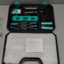 Amazon Basics 142-Piece Household Tool Kit for Home Repair, Hand Tools with Storage Case, 13.39 x 9.25 x 2.95 inch, Turquoise