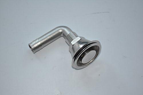 ISURE MARINE Boat Gas Fuel Vent for 3/4" Hose Universal 90°Stainless Steel Marine Boat Flush Mount Fuel Gas Tank Vent