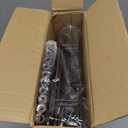 HuggieGems 4 Tier Floor Standing Corner Shower Caddy Organizer Shelf with Hooks, Bathroom Shelves Stand Rack, Bronze