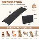 71" Extra Long Dog Ramp for Large Dogs, Heavy Duty Metal Frame Pet Ramp for High SUVs, Trucks and Cars, Portable Folding Travel Dog Ramps with Safety Latch, Supports up to 350lbs