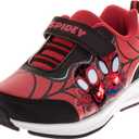 Marvel Comics Character Sneakers Slipon Laceless - The Avengers Spiderman Captain America Hulk Thor Ironman Athletic Shoes (Sizes: 6-10 Toddler / 11-12 Little Kid) (Red - Miles Morales)