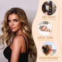 2 x Heatless Hair Curler for Overnight Curls, Soft Scrunchie Roller Headband for Long Hair (Black)