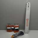 Savior 20 Inch Chainsaw Guide Bar and D70 Chain Combo, 3/8" Pitch .050" Gauge 70 Drive Links for Echo CS-590 CS-600 Poulan Pro Homelite McCulloch Replacement 200PXDD176, 27850 (Chain*3+Bar*1)