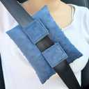 Port Pillows Chemo Port Pillow for Seatbelt Chest Protector Chemo Patients Pacemaker Heart Surgery Recovery Support Cushion Gifts Women Minky Dot Denim Blue