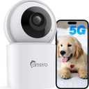 3K Indoor Security Camera, 360 Pan/Tilt WiFi Camera for Home Security, 2.4/5GHz Pet/Dog/Baby Camera with Phone app,Night Vision, Two-Way Audio, 24/7,SD/Cloud Storage,Compatible with Alexa