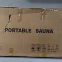 Portable Infrared Sauna, 1 Person at Home Full Body Sauna, Individual Home Spa Tent with Heating Foot Pad, Upgraded Sauna Chair (L 27.6’’ x W 31.5’’ x H 37.8’’, Black)