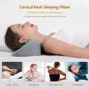 Cervical Neck Pillows for Pain Relief Sleeping, Memory Foam Neck Bolster Support Pillow and Shoulder Relaxer for Stiff Pain Relief, Neck Support Pillow Bed Neck Roll Pillow(Dark Gray)