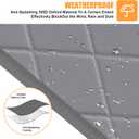 Magnetic Thermal Insulated Door Curtain, Fits Door Size 34" x 82", Center Opening, Durable Oxford Cloth&Thicken Polyester Fiber, Weighted Bottom,Temporary Door Thermal Curtains (Gray)