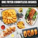 FineMade 12-in-1 Glass Air Fryer Non Toxic,4.5 Quart, Dishwasher-Safe Air fryer Glass Basket, Freidora De Aire De Vidrio, Temperature & Time Programable, PFOA & PFAS Free, Graphite