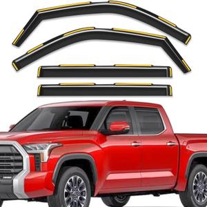 in-Channel Rain Guards Window Visors for Toyota Tundra CrewMax Cab